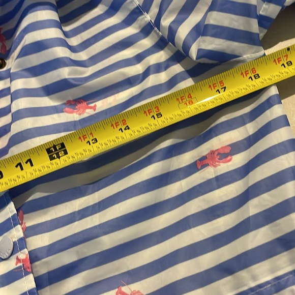 Joules Lobster Blue and White Rain Jacket, Size - Picture 7 of 16